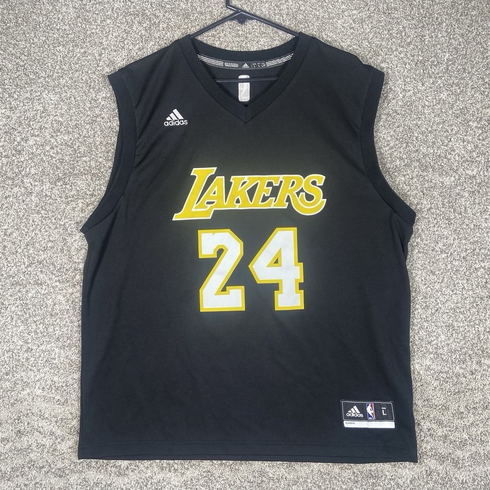 Kobe Bryant Adidas Jersey Mans Large Los Angeles Lakers 24 Mamba 7818A NBA